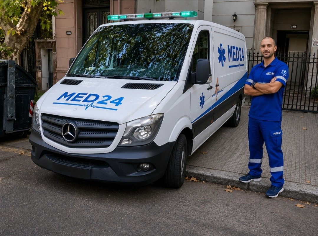 Ambulancia de alta complejidad con Med24 asistencia profesional en CABA.